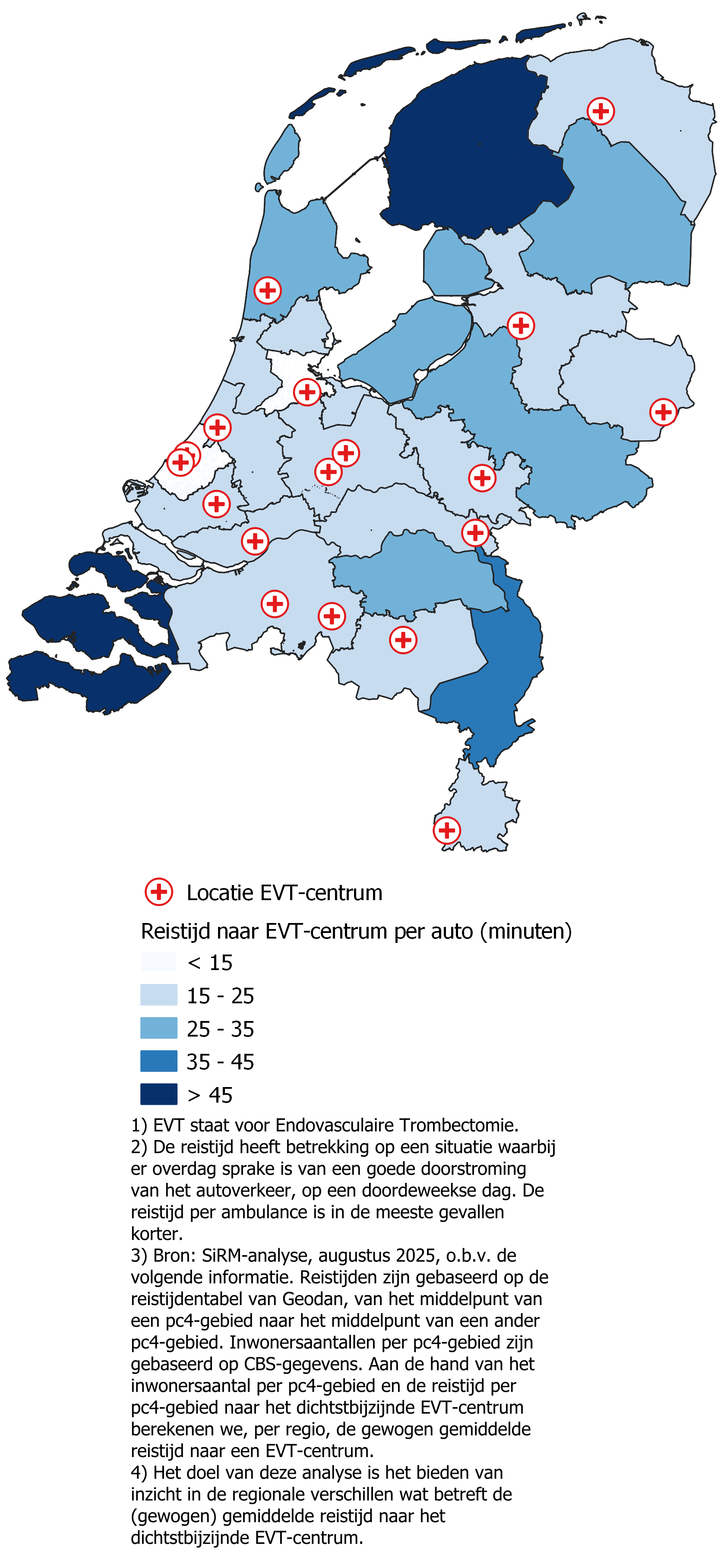 Afbeelding: Locatie EVT-Centra in Nederland