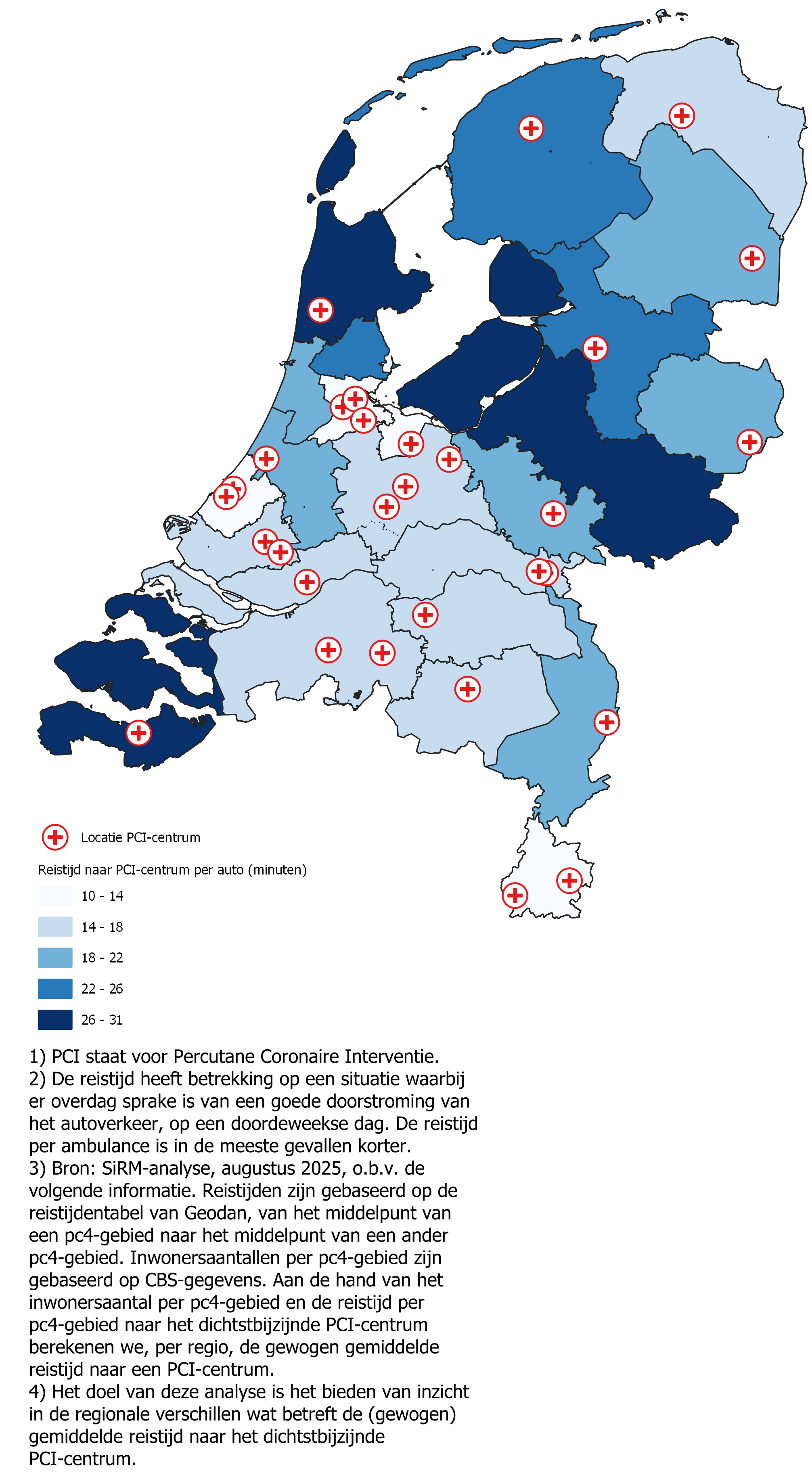 Afbeelding: Locatie PCI-Centra in Nederland